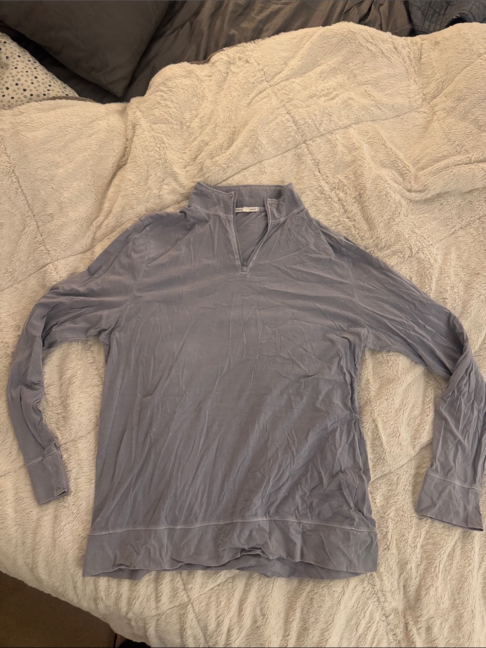 Threads 4 Thought Men’s Slate Grey Quarter-Zip long sleeve Polo - xxl